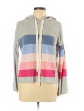 Minnie Rose Women Gray Pullover Hoodie L