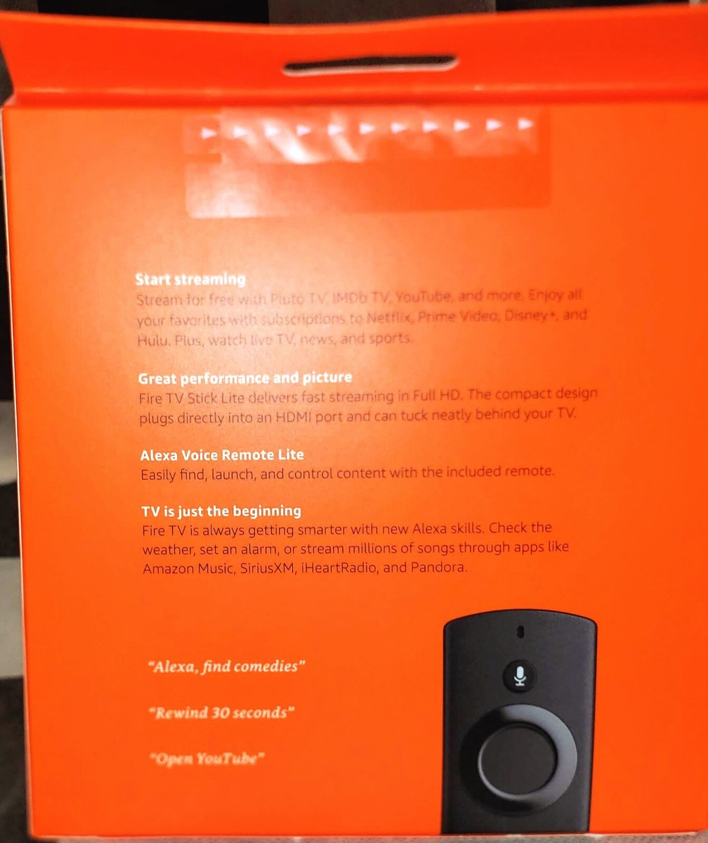 Amazon Fire TV Stick Lite HD Media Streamer with Alexa Voice