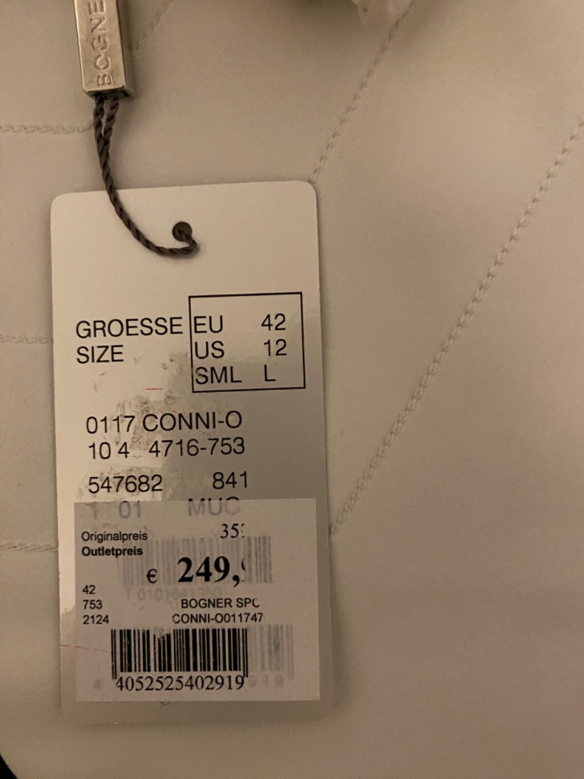 BOGNER JET Ski Hose Gr 42 weiß NEU Mod eBay