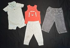 4 Pieces 12 Month Baby Clothes Lot Carter  s Outfits And Washed Black Jeans