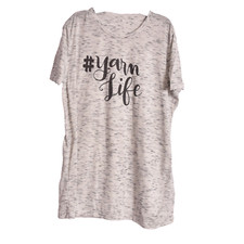 Hobby Lobby #Yarn Life tee Shirt Size XL Thin gray & black