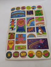 17"x11" Vintage 1985 Troll Book Classic Super Kid Sticker Sheet S007 Creased