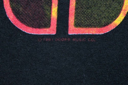vtg 90s JIM MORRISON THE DOORS RIDERS ON THE STORM 1991 BIG PRINT t-shirt XL - Picture 3 of 6