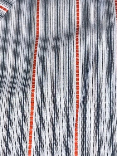 Cutter & Buck Men's Button down Shirt Grey Orange Striped Short Sleeve Large - Picture 2 of 2