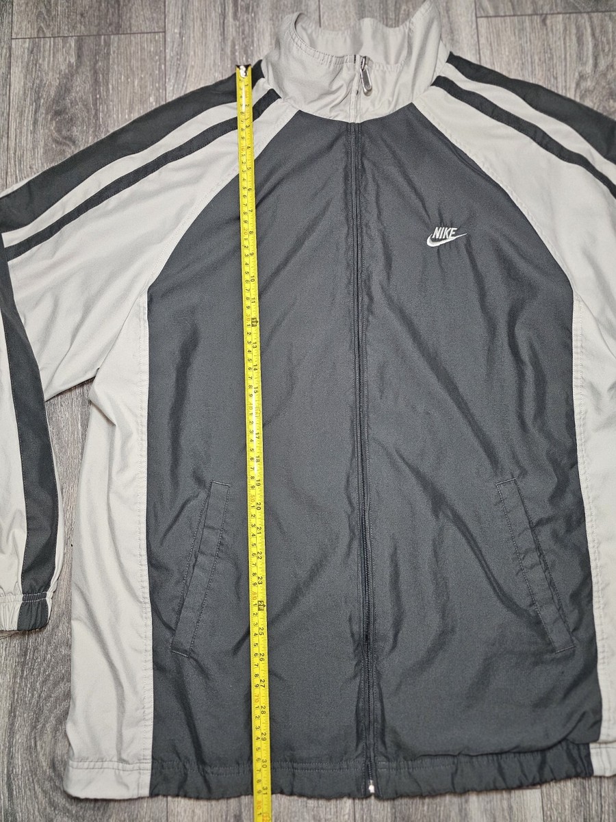 ジャケット・アウター 00s D&G nylon track jacket y2k archive Vintage Y2K Nike Track Jacket Mesh Lined Gray/Drk Gray Mens Sz XL