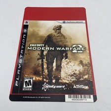 PS3 COD Modern Warfare 2 BLOCKBUSTER VIDEO SHELF BACKER CARD 5.5"X8" NO GAME