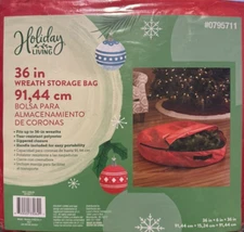 Holiday Living Large Wreath Storage Bag - 36" x 6" - 0795711 - NEW