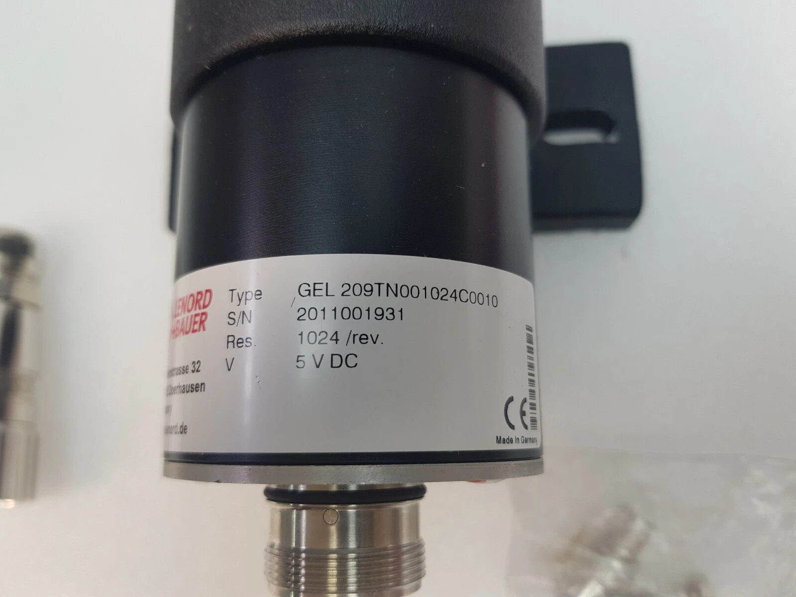 Nameplate: GEL 209TN001024C0010, Res. 1024/rev, 5 V DC