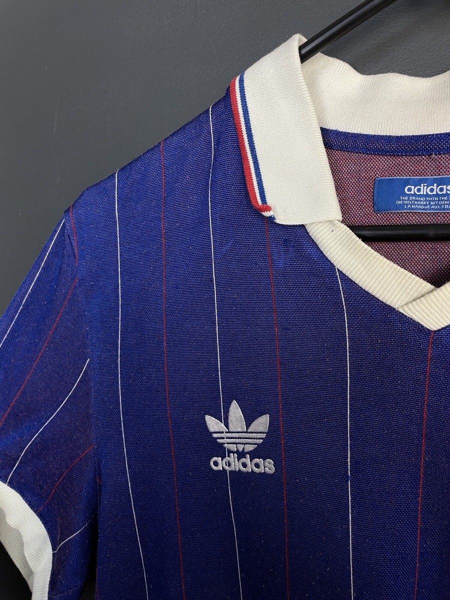 FRANCE NATIONAL TEAM 1982 HOME FOOTBALL SHIRT #10 PLATINI ADIDAS