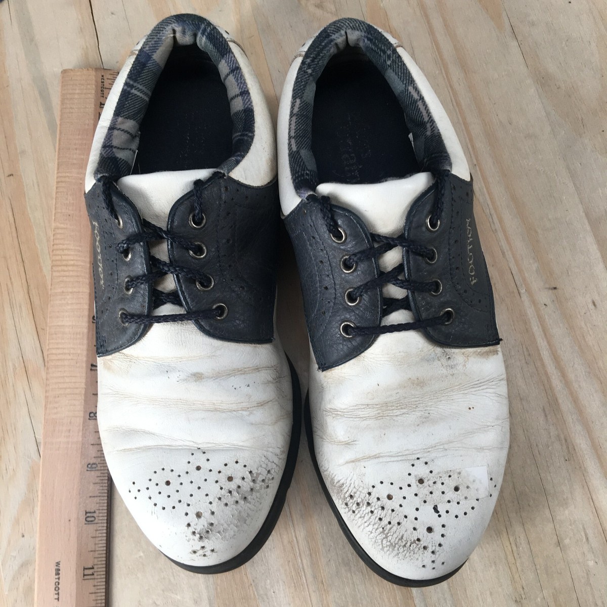 Footjoy Shoes Mens 6.5 W Wide Saddle Oxford Golf 98321 White Footjoy Shoes Mens 6.5 W Wide Saddle Oxford Golf 98321 White
