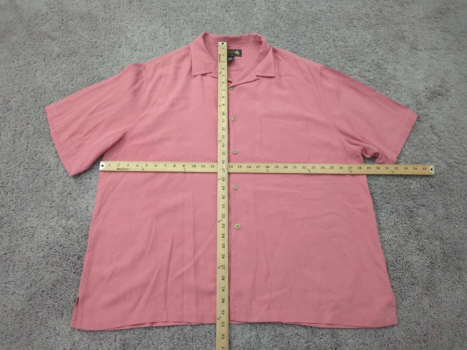Nat Nast Button Up Shirt Mens XXL Pink 100% Silk Luxury Originals Casual - Image 4 of 4