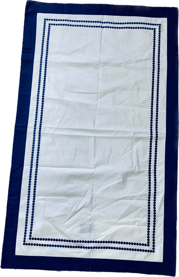 Hotel Collection Juego de funda de almohada azul marino y blanco falso - dos 24”x41” 100 % algodón Foto 2 de 4