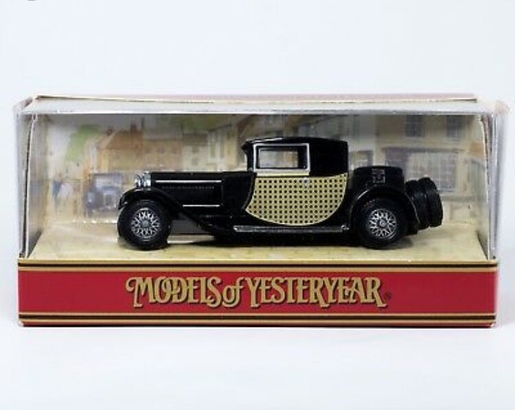 Matchbox Models of Yesteryear 1928 Bugatti T44 Black YY024 A/D NIB