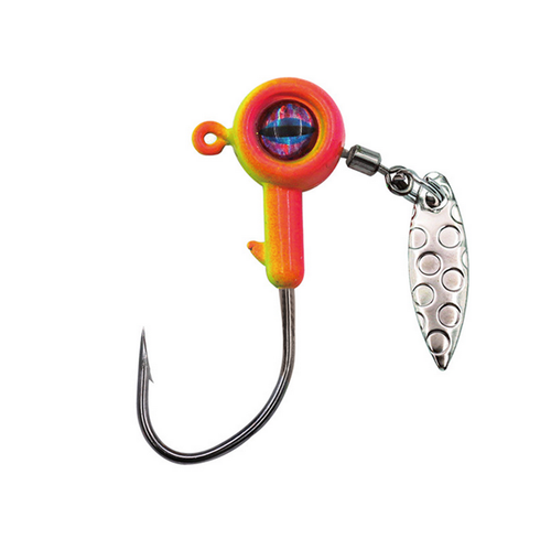 10 Pezzi Freccette Ombreggiate Sottospin Jig Heads Gancio da Pesca con Lama di Salice Esca Crappie - Foto 17 di 29