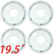 For ISUZU NPR NPR-HD NQR NRR OEM Design Wheel 19.5" 95-25 White Steel 4 PCS Rim