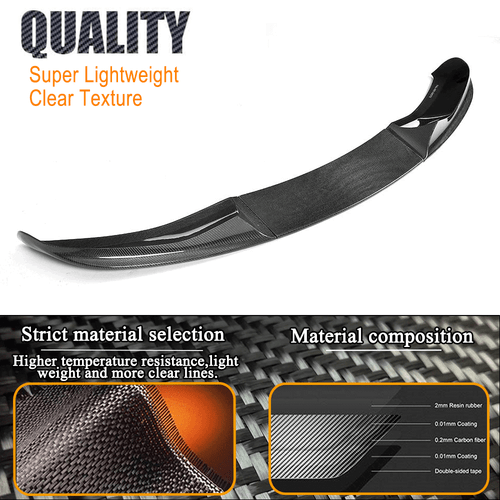 Labio delantero de carbono divisor labio alerón delantero se adapta a BMW X5 F15 paquete M 14-18 - Imagen 8 de 12