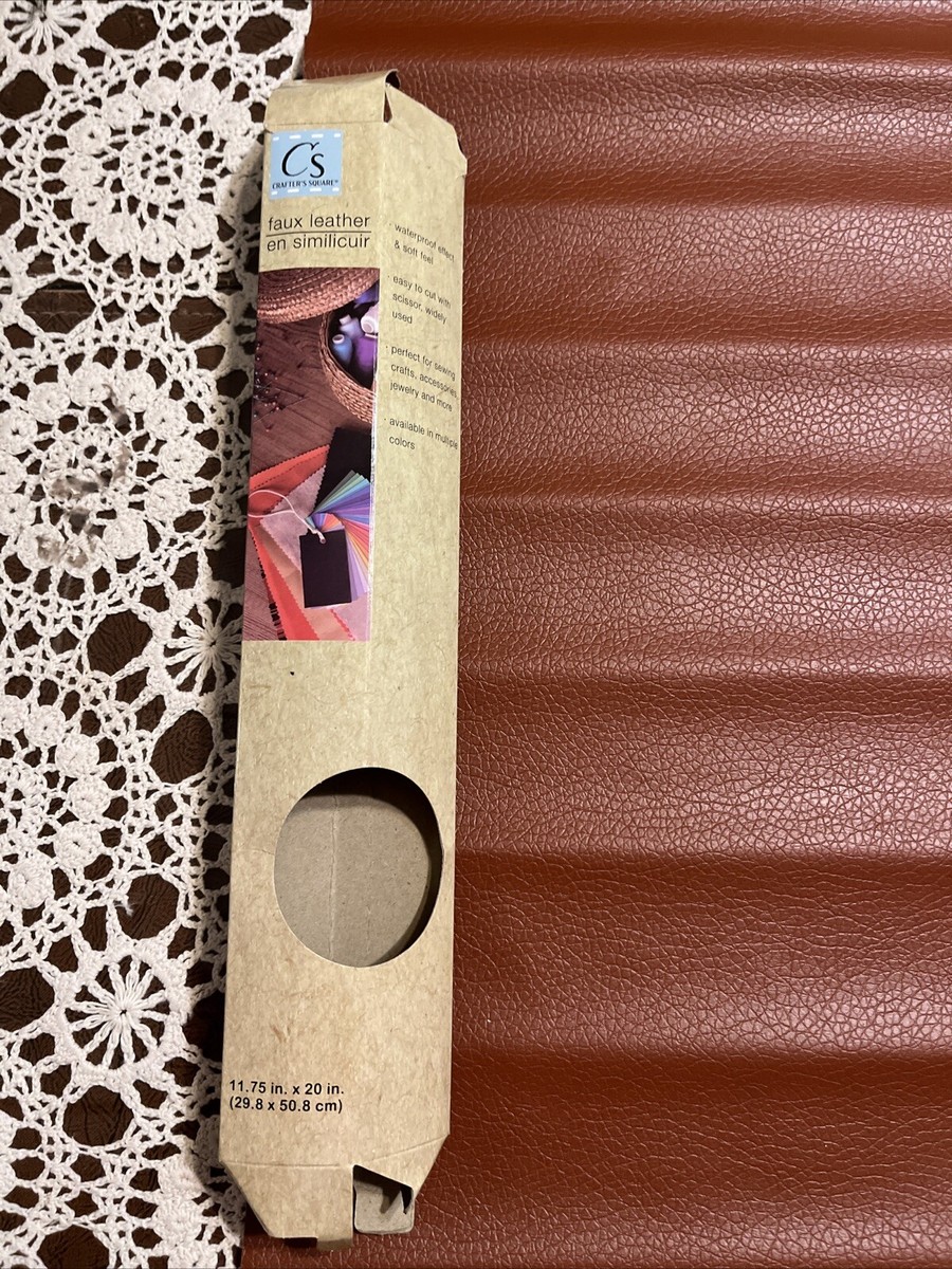 Crafter's Square Faux Leather Vinyl For Cricut Rust Brown New in