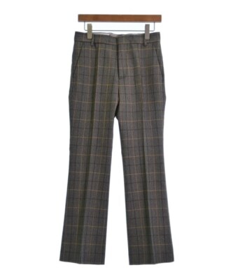 PLAN C Slacks Dark BrownxGreenxYellow(Check Pattern) 38(Approx. S) 2200401110065