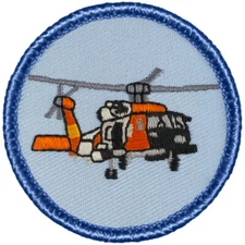Jayhawk Helicopter Patrol Patch - 2" Round Embroidered Patch