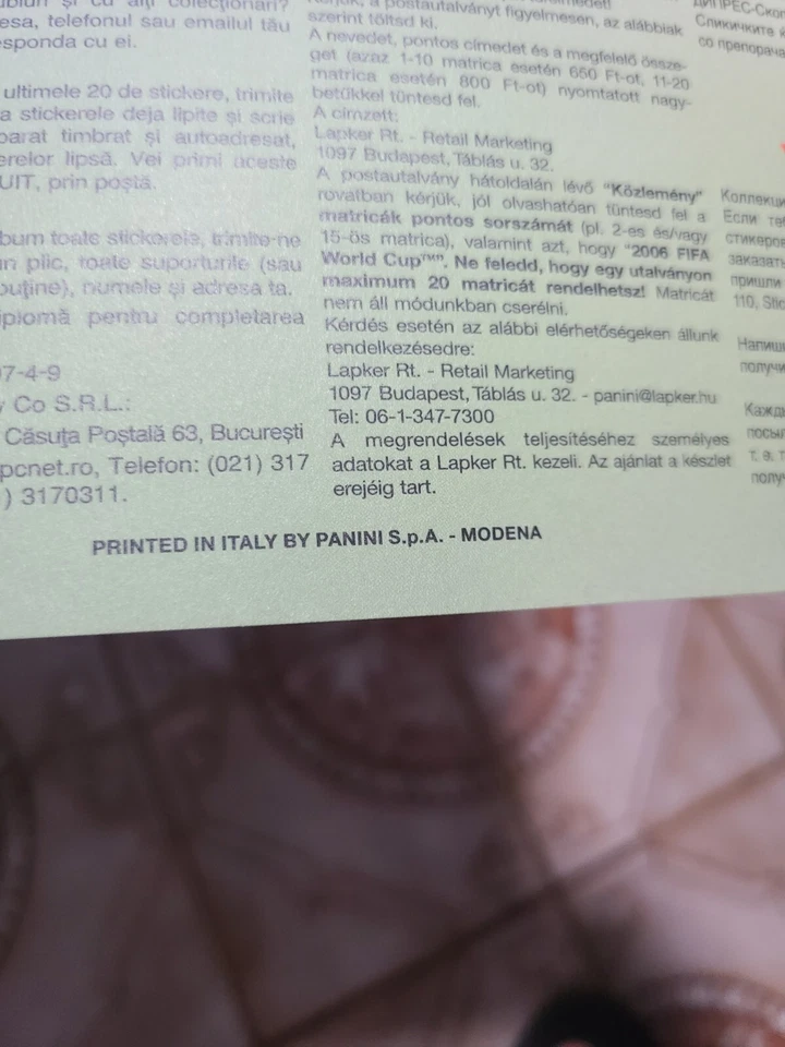 PANINI World Cup Germany 2006 Soft , ORIGINAL  Album empty Europe Edition  - Image 4 of 4