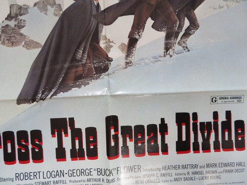 ACROSS THE GREAT DIVIDE US ONE SHEET POSTER ROBERT LOGAN 1976 - Imagen 2 de 8