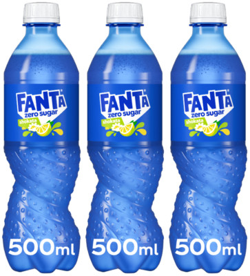 3 FANTA SHOKATA Zero Elderberry & Lemon Flavor Sparkling Drink Lemonade 500ml