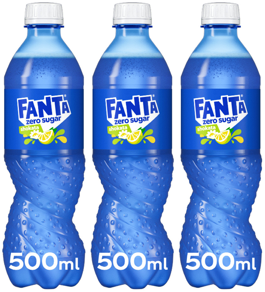 3 bebidas espumosas FANTA SHOKATA Zero sabor saúco y limón limonada 500 ml
