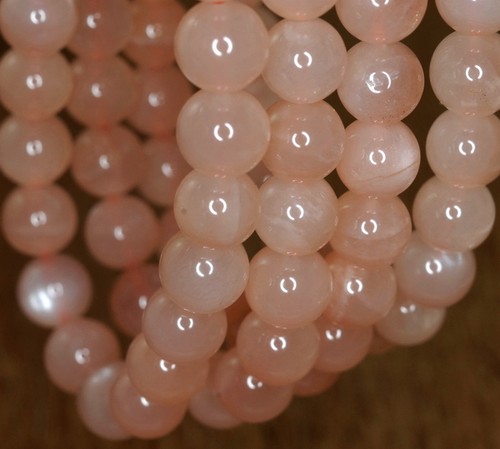 CUENTAS SUELTAS REDONDAS DE 7 MM PIEDRA LUNAR NARANJA GRADO AA 7 MM 7 pulgadas - Imagen 3 de 4