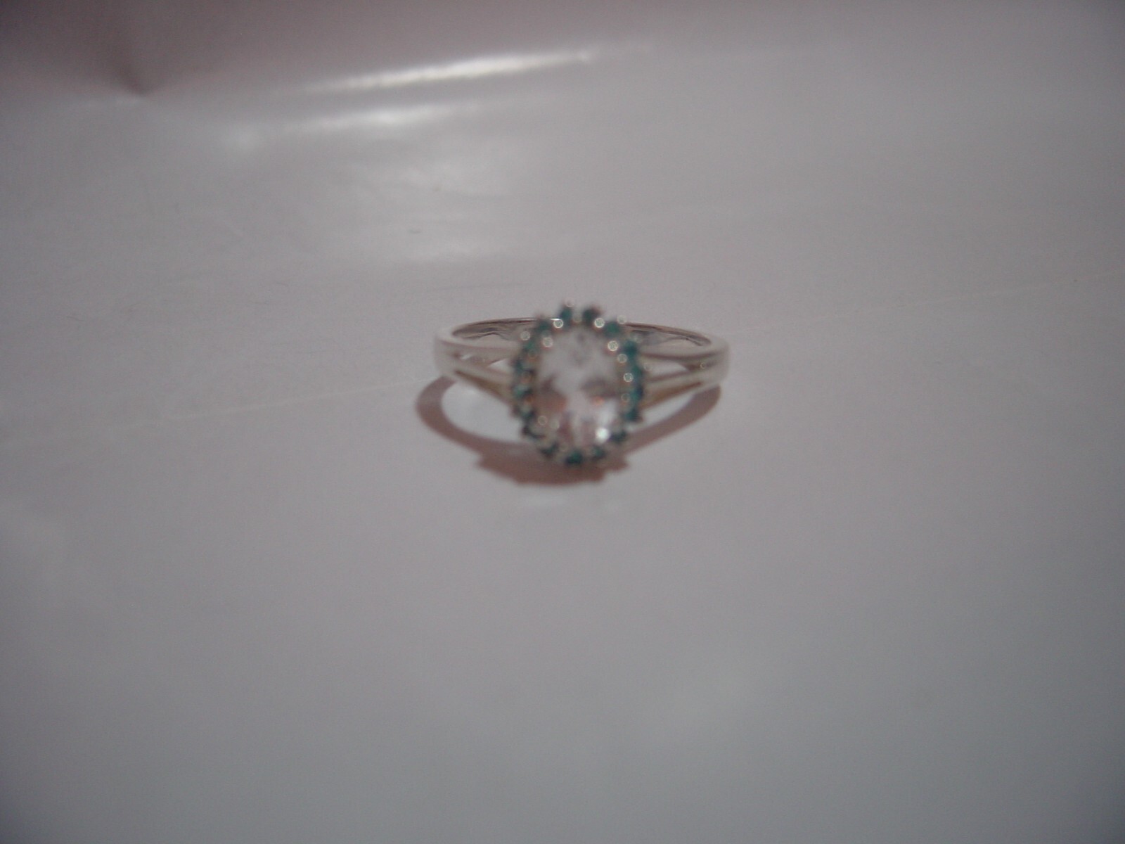 Vintage Solid Silver Ring Superb white sapphire &… - image 10