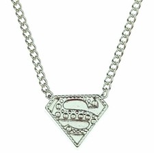 Superman Faux Stud Logo Necklace