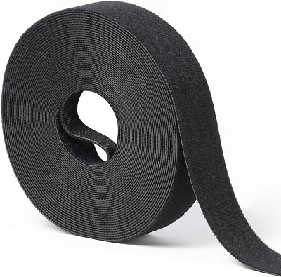 1 in X 30 Ft Hook and Loop Roll | Double-Sided Strips, Self-Gripping Straps More
