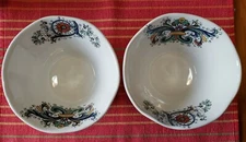 Set Of 2 EFFETTI d'Arte 6 3/4" W & 4" H  Ricco Deruta Style Pasta Bowls Italy