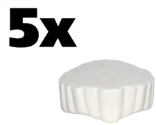 NEW LEGO - Figure Hair - Male - White Flat top x 5 - Ninjago Zane - set 70617