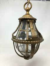 Suspension Lustre Bronze Doré XIX EME Lamp Luminaire Antique Chandelier 19 th