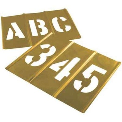 C.H. Hanson 10156 Stencil Set,Letters & Numbers,Brass, 10156