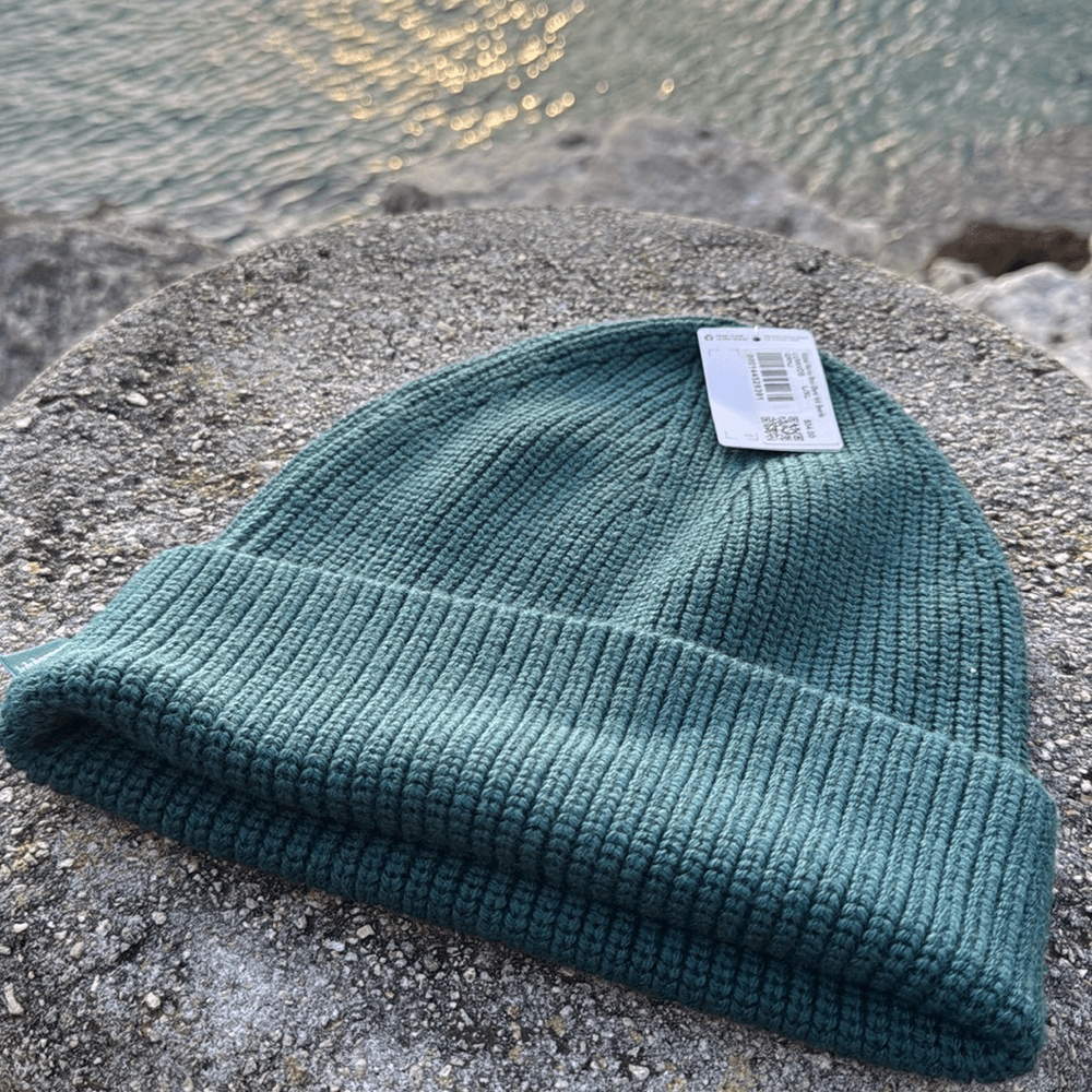 NWT Lululemon RIBBED MERINO WOOL BLEND KNIT BEANIE SZ L/XL Green