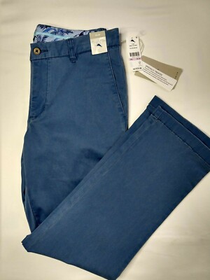 NWT Men's Tommy Bahama Boracay Flat Front Pants 32W 30L Embroidered Logo $129 | eBay