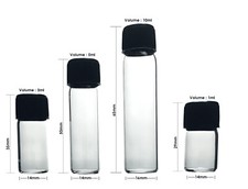 Small Glass Bottles Empty Sample Vials For Essential Oils Perfume Travel Storage