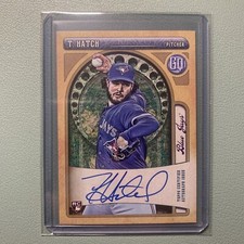 Tom Hatch 2021 Topps Gypsy Queen RC On card Auto GQA-TH RC Toronto Blue Jays
