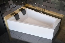 große Badewanne Wanne für zwei Personen 170x125 180x125 cm Schürze Kopfstütze