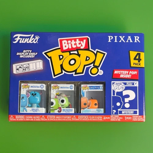 Funko Pop Bitty Disney Pixar -Sulley / Mike Monsters Inc / Nemo 4-Pack