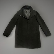 Uniqlo Women’s Black Wool Cashmere Stand Collar Chic Jacket Coat Sz Small