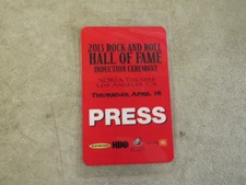 2013 Rock And Roll Hall Of Fame Induction Ceremony Backstage Pass