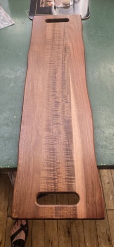 Handmade Large Walnut ? Wood Charcuterie Cutting Serving Board  31.5X9X1" 