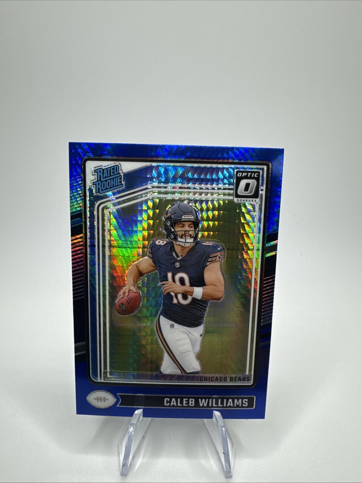 2024 Panini Donruss Optic - Rated Rookie Caleb Williams #201 Blue Hyper Prizm