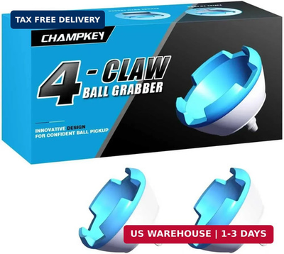 #ad CHAMPKEY 4 Claw Pressure Golf Ball Grabber 2 Pack Premium Golf Ball Retriever $31.22