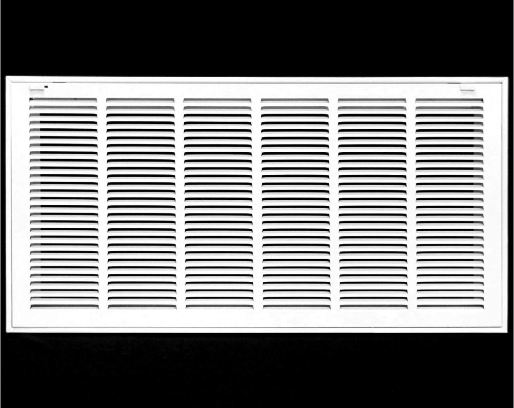 HVAC Premium 32x14 Steel Return Air Filter Grille White Removable Door