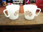 Vintage Pyrex Coffee Cups Summer Impressions D Handles 2ea