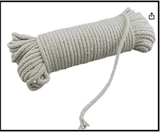 100 Ft Heavy Duty Braided Cotton Rope Clothesline #6 1/4" 6 mm Multi Purpose ..*