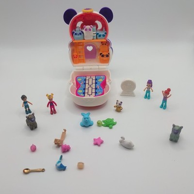 Polly Pocket Flip & Find Panda Compact Mixed Lot Mini Dolls Accessories Mattel